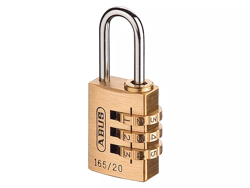 165/20 20mm Solid Brass Body Combination Padlock (3-Digit) Carded