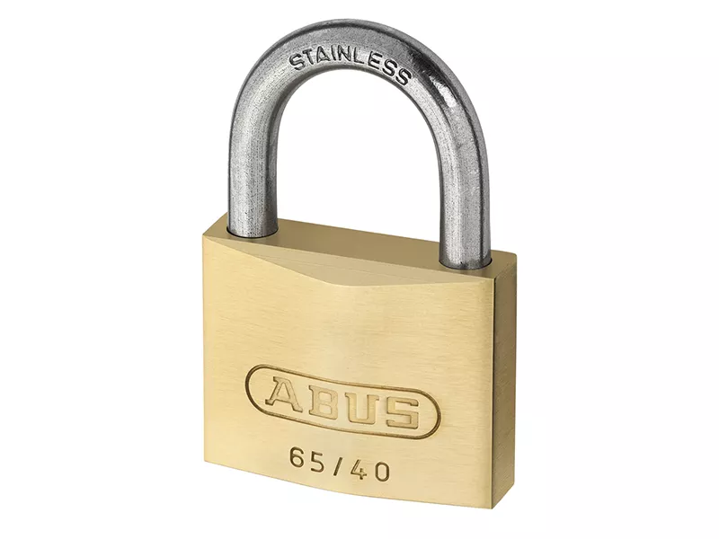 65IB/50mm Brass Padlock Stainless Steel Shackle Carded