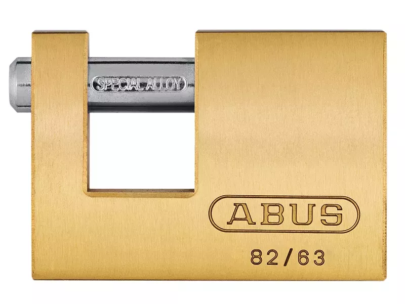 82/63mm Monoblock Brass Shutter Padlock Carded