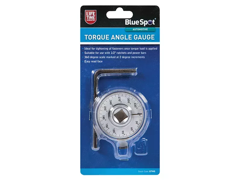Pro Trade 1/2'' Drive Angular Torque Angle Gauge Wrench Garage Bluespot 07940 